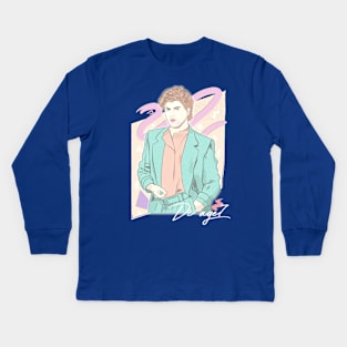 Pastel Vice George Michael Kids Long Sleeve T-Shirt